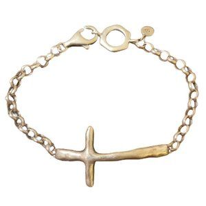 Silpada “In Good Faith” Sterling Silver Cross Bracelet B2896